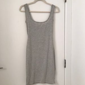 Fitted heather grey tank dress